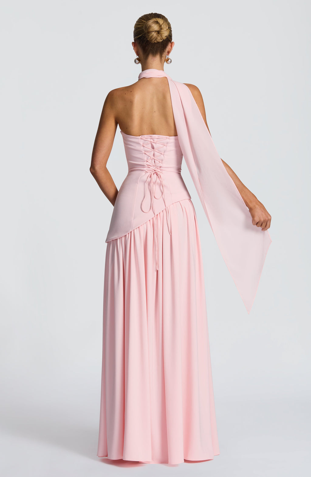 Women's Maxi Dress One Shoulder with Front Slit and A-Line Skirt - 4