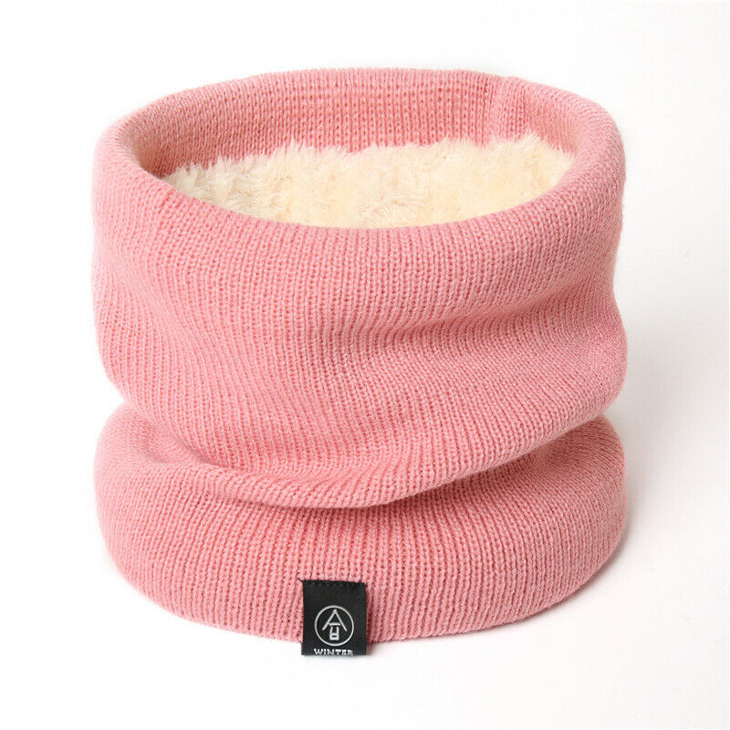 Women's Knitted Snood Neck Warmer - Pink