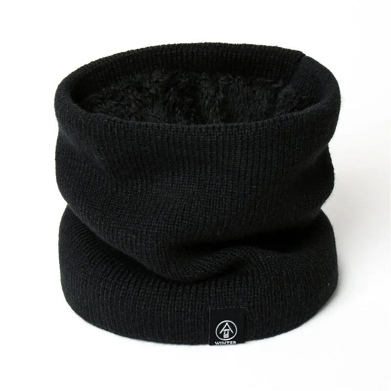 Women's Knitted Snood Neck Warmer - Black