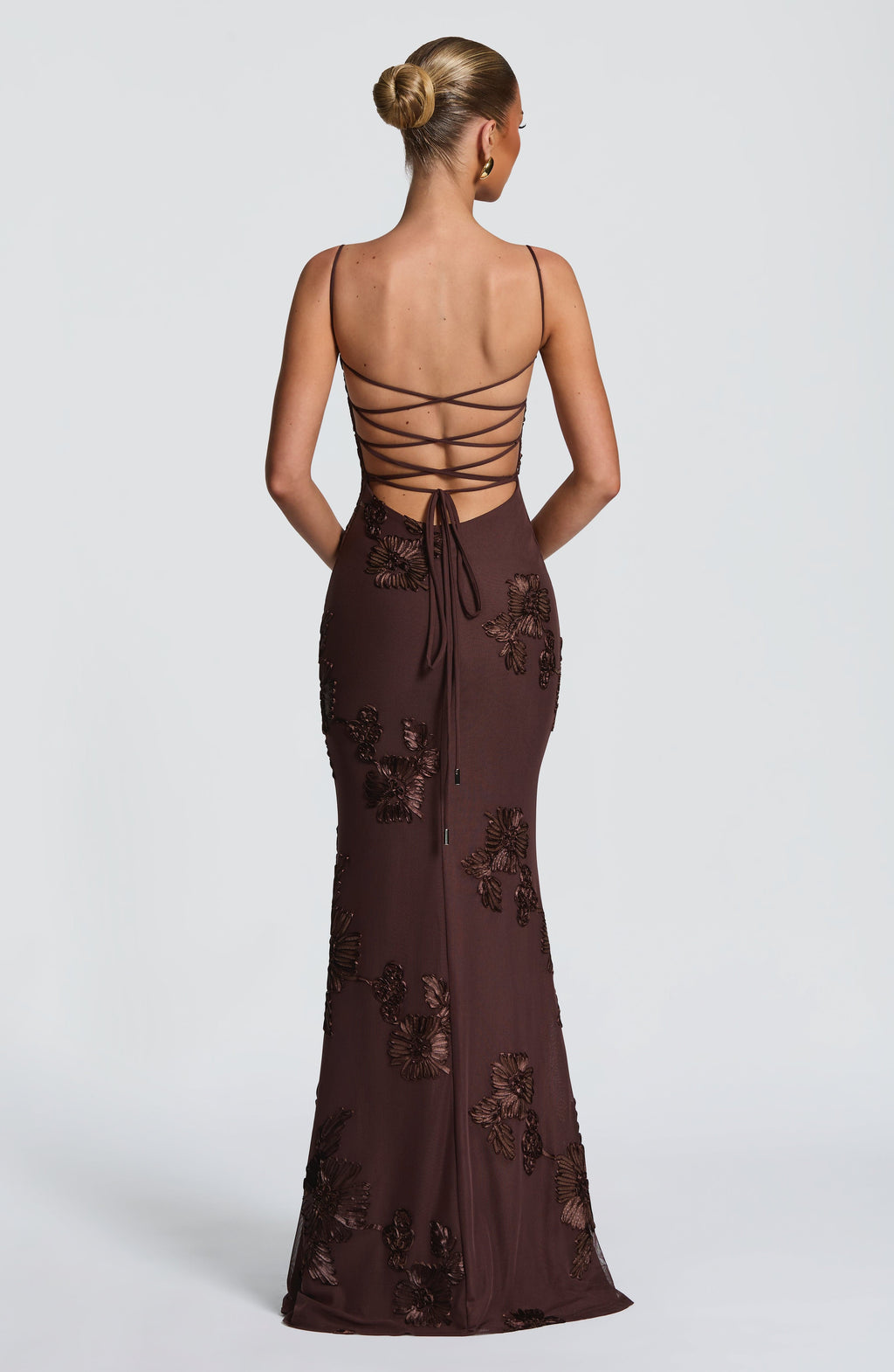 Women's Maxi Dress Sleeveless with Sweetheart Neckline and Corset Bodice - 3