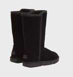 Women's Warm Lined Boots with Side Zip and Flat Sole - 2