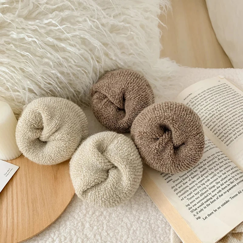 Thick Fleece Lined Socks with Non-Slip Grips Five Pair Pack - 9