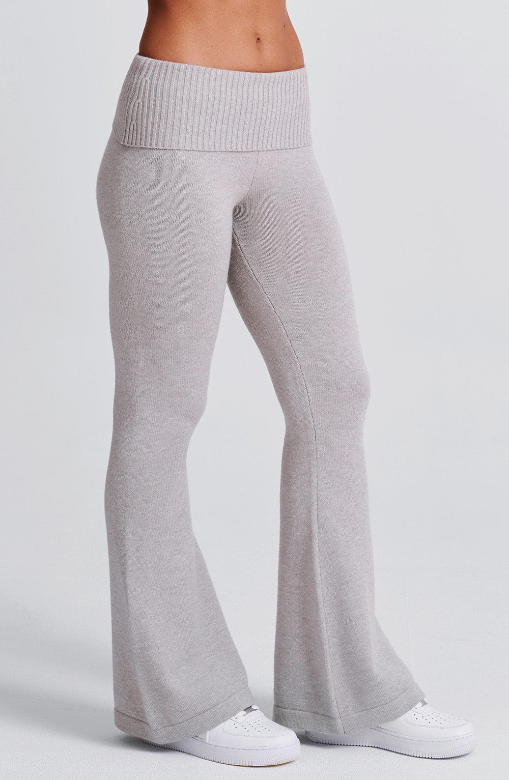 Women's Wide-Leg Tailored Trousers with High Waist - 9