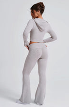 Women's Wide-Leg Tailored Trousers with High Waist - 12