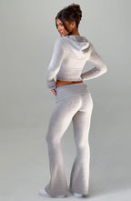 Women's Wide-Leg Tailored Trousers with High Waist - 5
