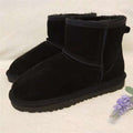 Women's Ankle Snow Boots Warm Lined for Winter - Black