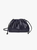 Women's Sculptural Crossbody Pouch Bag with Adjustable Strap - Black