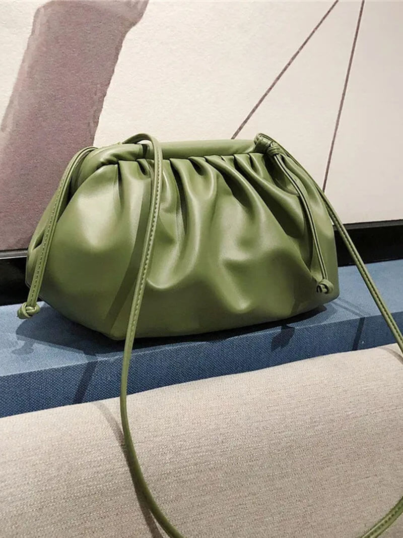 Women's Sculptural Crossbody Pouch Bag with Adjustable Strap - 9