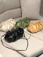 Women's Sculptural Crossbody Pouch Bag with Adjustable Strap - 11