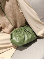 Women's Sculptural Crossbody Pouch Bag with Adjustable Strap - 10