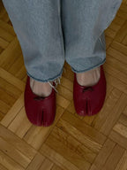 Women's Split Toe Ballet Flats with Cushioned Footbed - 17