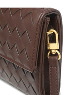 Woven Handbag with Knot and Gold Link Detail - 12