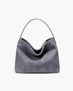 Women's Woven Tote Bag with Minimalist Silhouette - 8