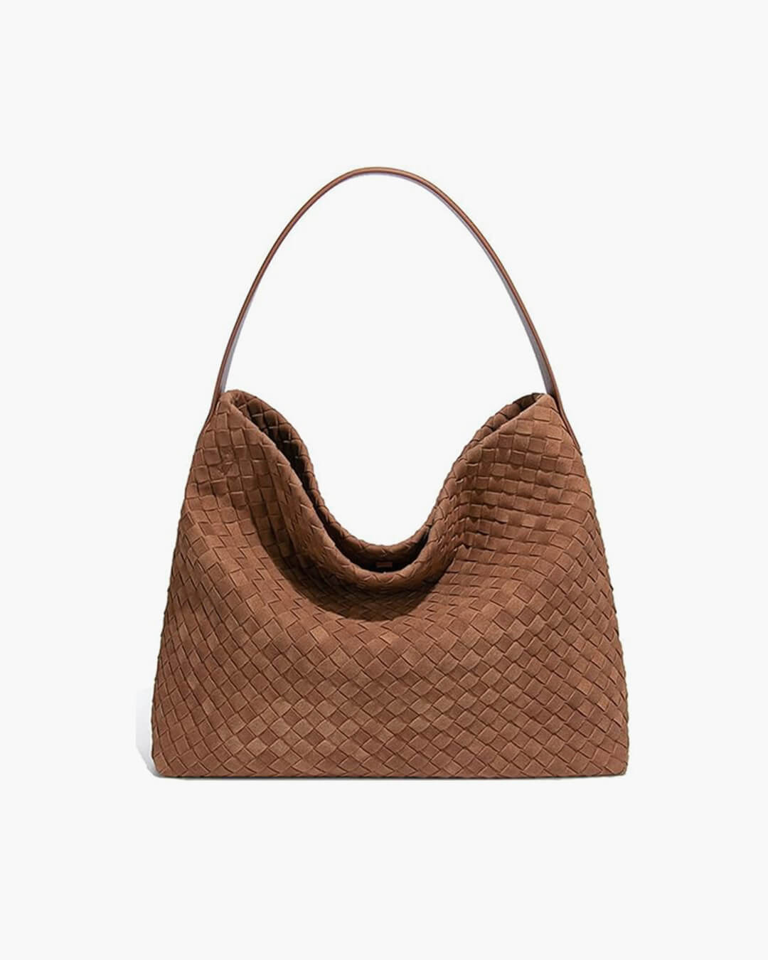 Women's Woven Tote Bag with Minimalist Silhouette - 9