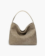 Women's Woven Tote Bag with Minimalist Silhouette - 6