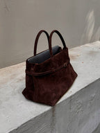 Women's Structured Tote Bag with Belt Detail - 12