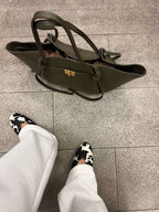 Women's Shopper Bag Sculptural Tote with Structured Silhouette - 6