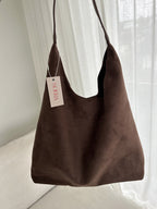 Women's Shoulder Bag with Faux Suede Finish and Western Details - 13