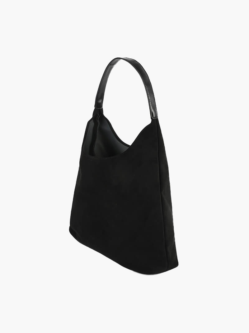 Women's Shoulder Bag with Faux Suede Finish and Western Details - 5