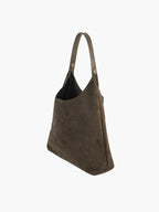 Women's Shoulder Bag with Faux Suede Finish and Western Details - 3