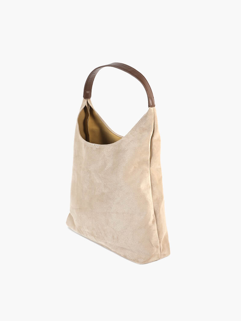 Women's Shoulder Bag with Faux Suede Finish and Western Details - 8