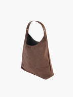 Women's Shoulder Bag with Faux Suede Finish and Western Details - 7