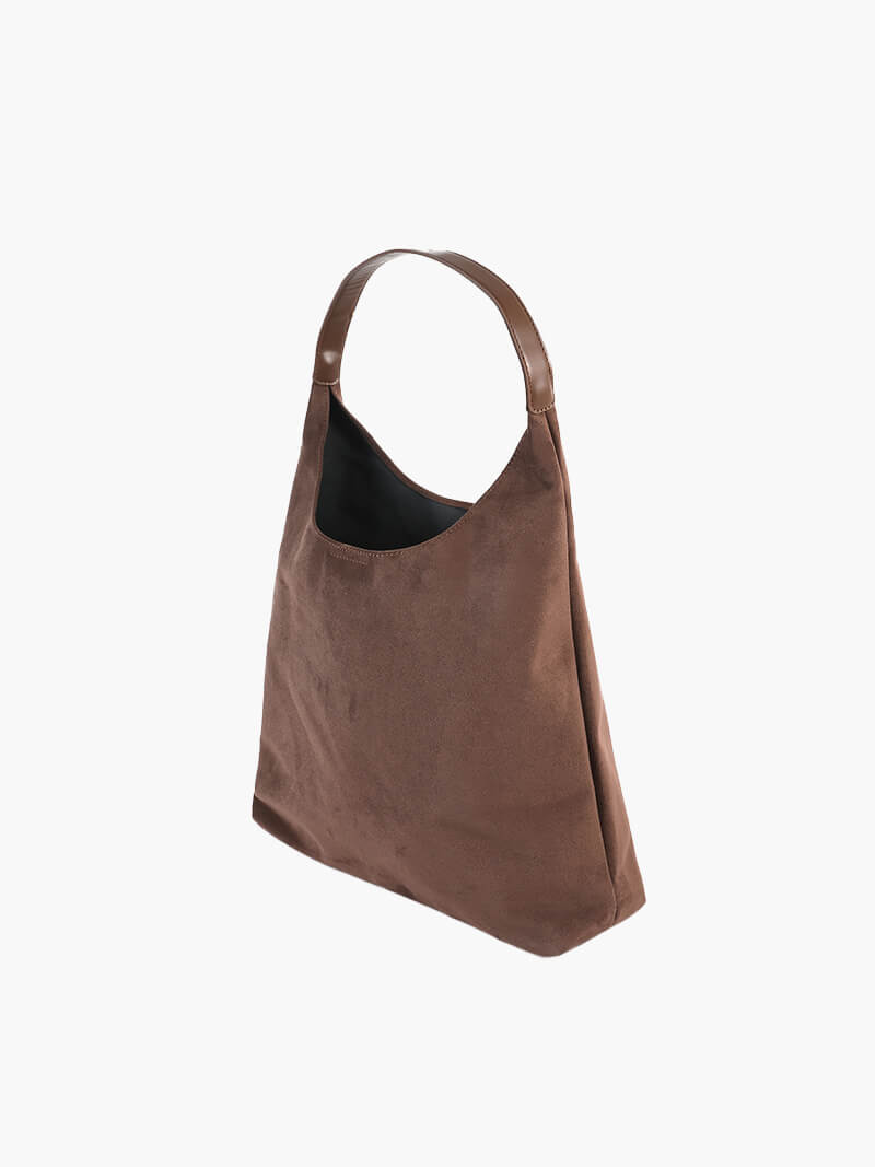 Women's Shoulder Bag with Faux Suede Finish and Western Details - 7