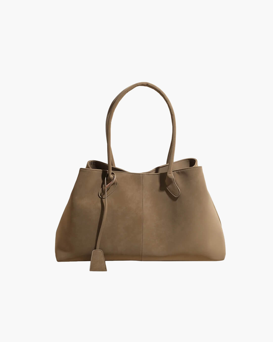 Women's Shoulder Tote Bag with Minimalist Solid Colour Design - 2