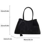 Women's Shoulder Tote Bag with Minimalist Solid Colour Design - 5