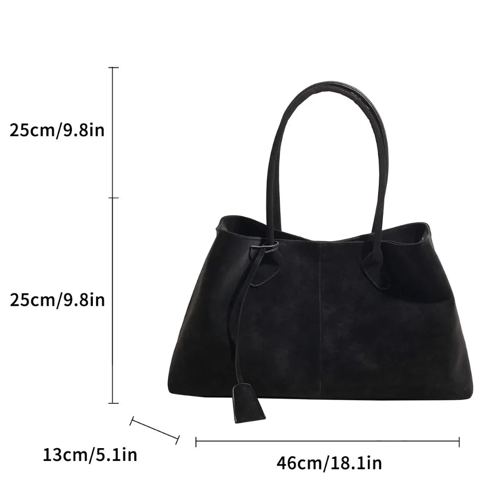 Women's Shoulder Tote Bag with Minimalist Solid Colour Design - 5