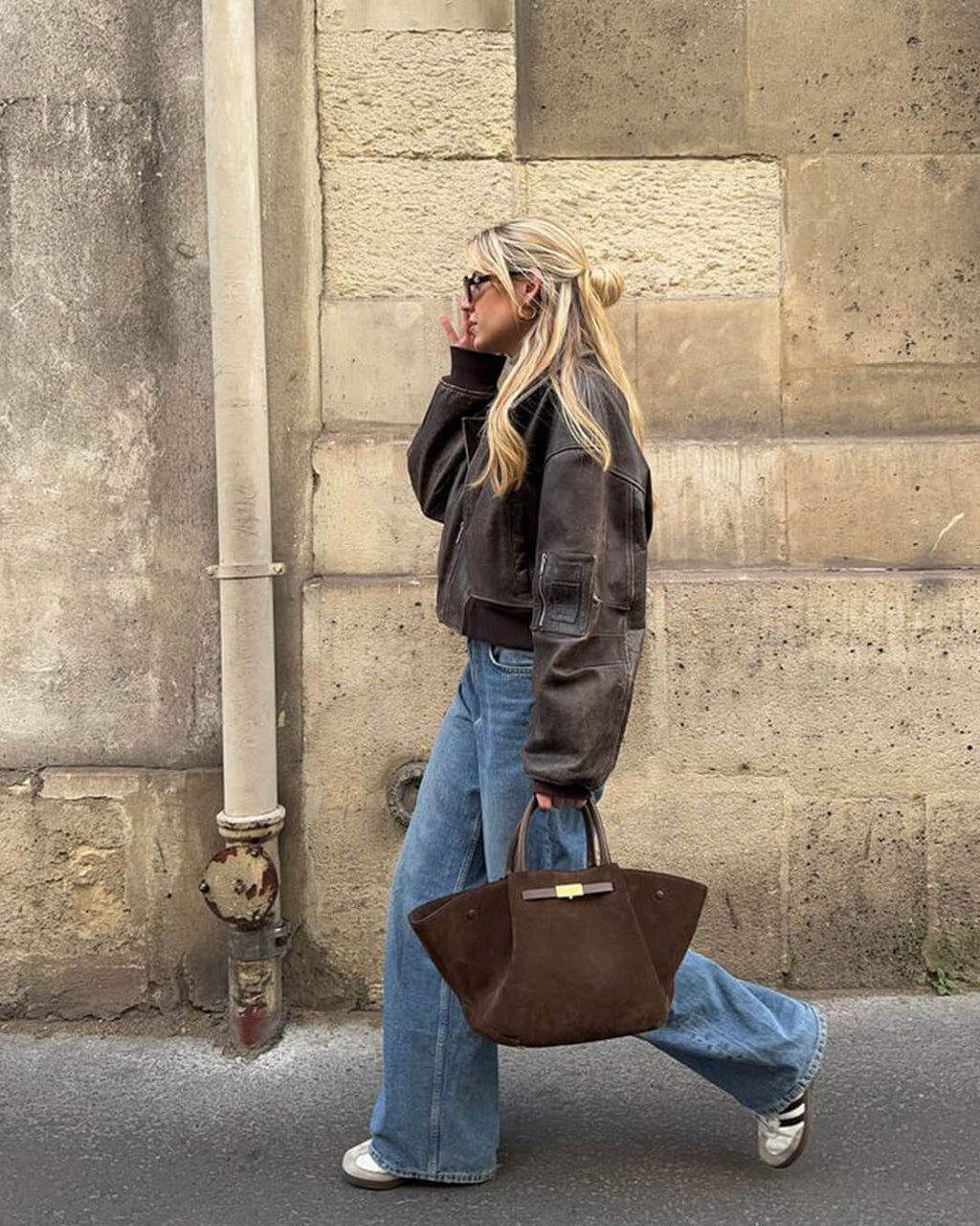 Women's Shoulder Bag Slouchy Hobo with Faux Suede Texture - 11