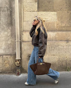 Women's Shoulder Bag Slouchy Hobo with Faux Suede Texture - 11