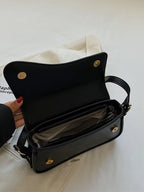 Women's Saddle Crossbody Bag with Structured Silhouette - 13