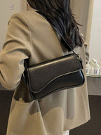 Women's Saddle Crossbody Bag with Structured Silhouette - 7