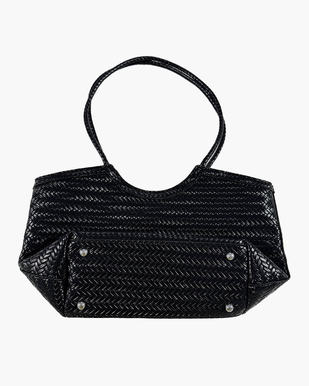 Braided Tote Bag with Woven Faux Leather Design - 10