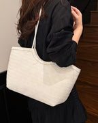 Braided Tote Bag with Woven Faux Leather Design - 8