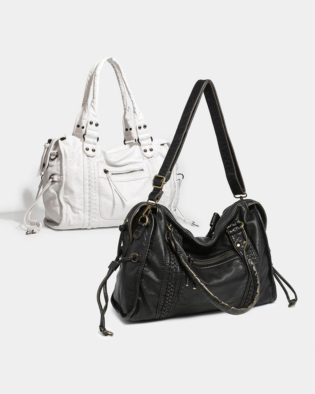 Women's Shoulder Bag with Minimalist Silhouette - 15