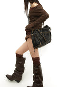 Women's Shoulder Bag with Minimalist Silhouette - 14