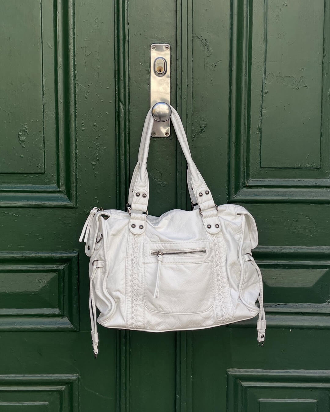 Women's Shoulder Bag with Minimalist Silhouette - 10