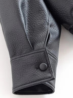 Women's Biker Jacket with Asymmetric Zip and Faux Leather Finish - 18