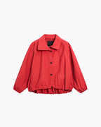 Women's Bomber Jacket High Neck with Puff Sleeves - 18