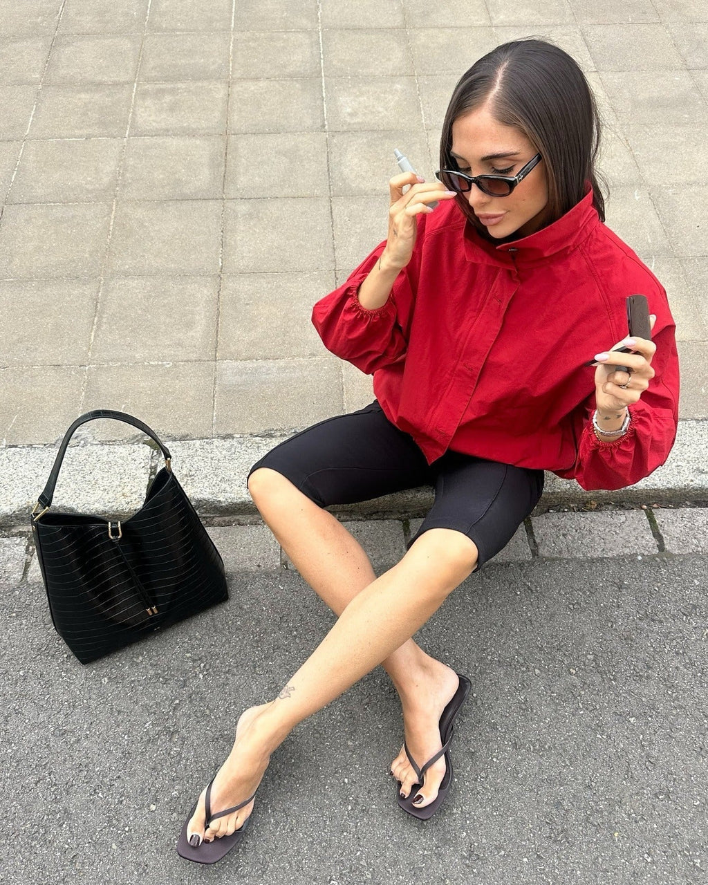 Women's Bomber Jacket High Neck with Puff Sleeves - 6