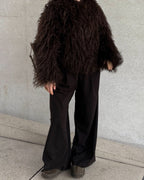 Women's Faux Fur Coat Oversized with Shaggy Texture - 13