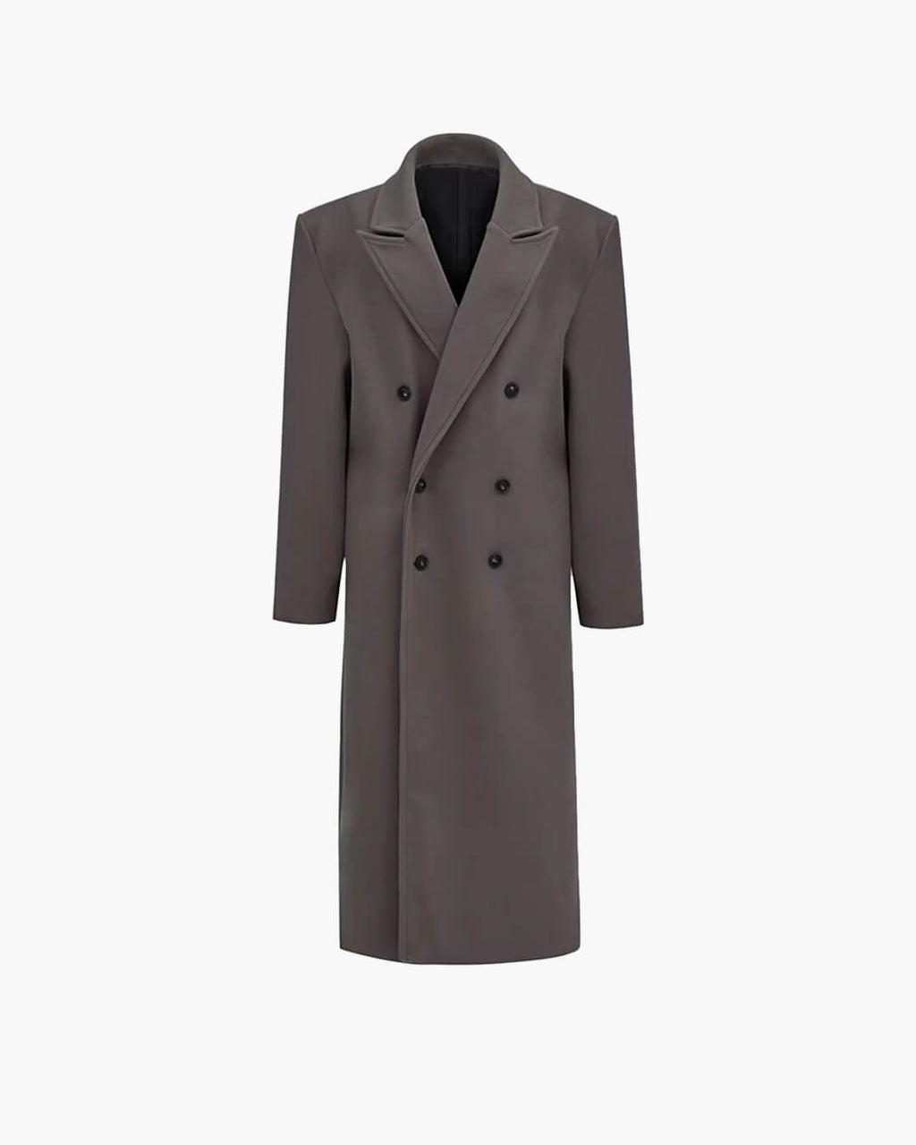 Women's Oversized Maxi Coat with Notched Lapel and Long Sleeves - 14