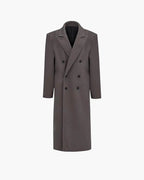 Women's Oversized Maxi Coat with Notched Lapel and Long Sleeves - 14