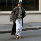 Women's Oversized Maxi Coat with Notched Lapel and Long Sleeves - 2