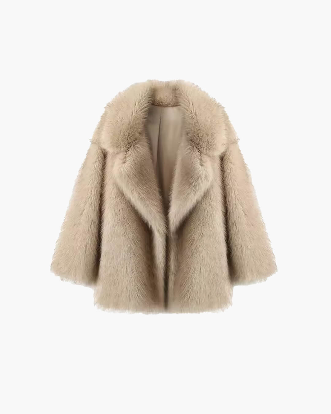 Women's Faux Fur Coat Relaxed Fit with Gradient Tones - 7