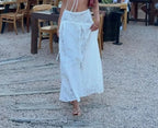 Bralette & Maxi Skirt Set with Lace Trim - Skirt Only