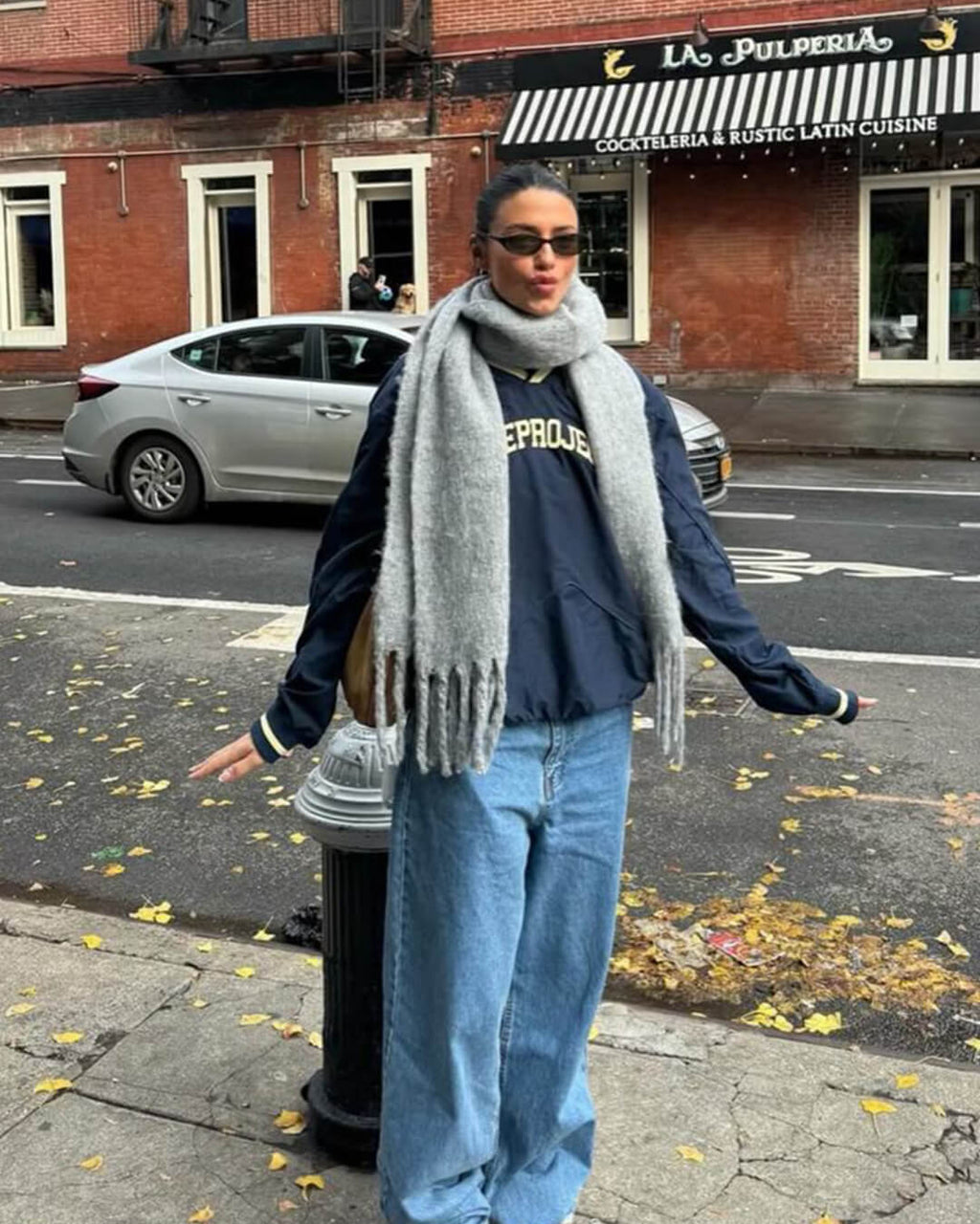 Women's Fringed Winter Scarf Oversized Wrap - 13