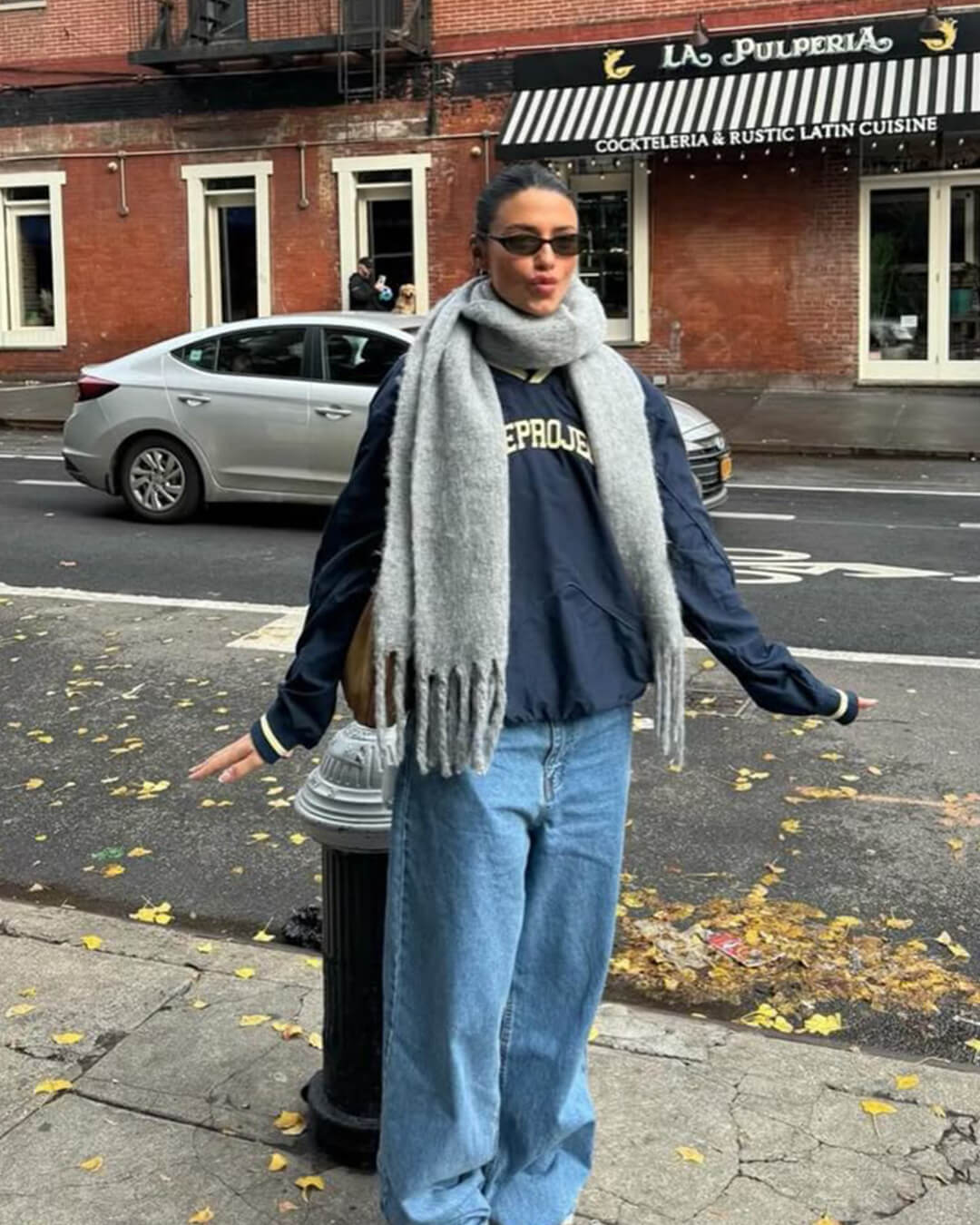 Women's Fringed Winter Scarf Oversized Wrap - 13